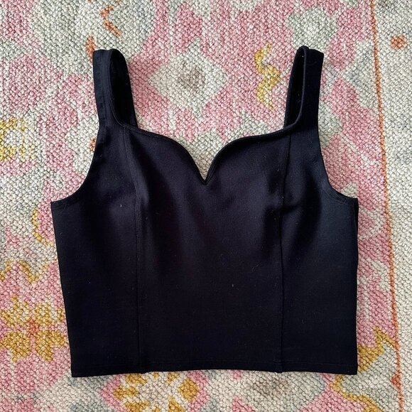 abercrombie ponte corset sweetheart top - Picture 2 of 3